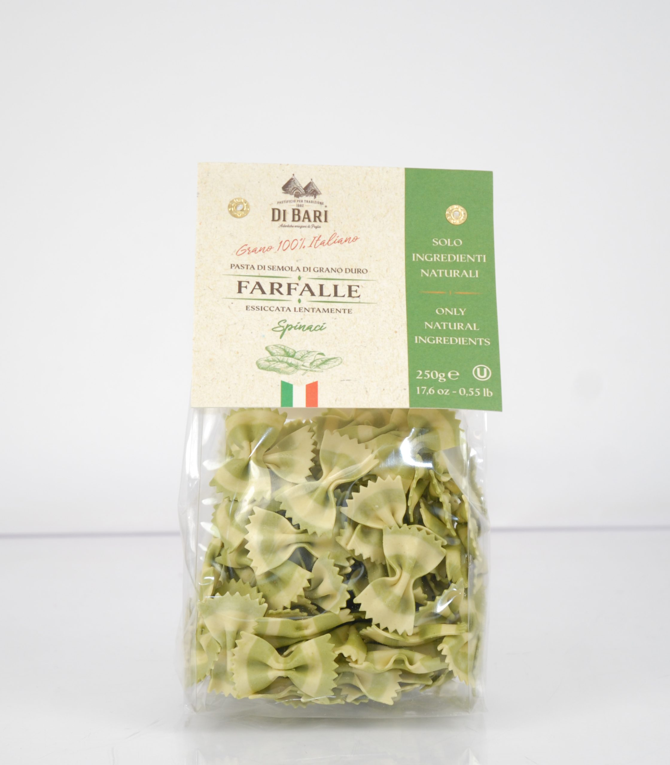 Farfalle Agli Spinaci 250gr